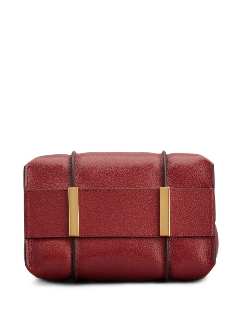 Tod's Textured Calfskin Red Shopper Bag