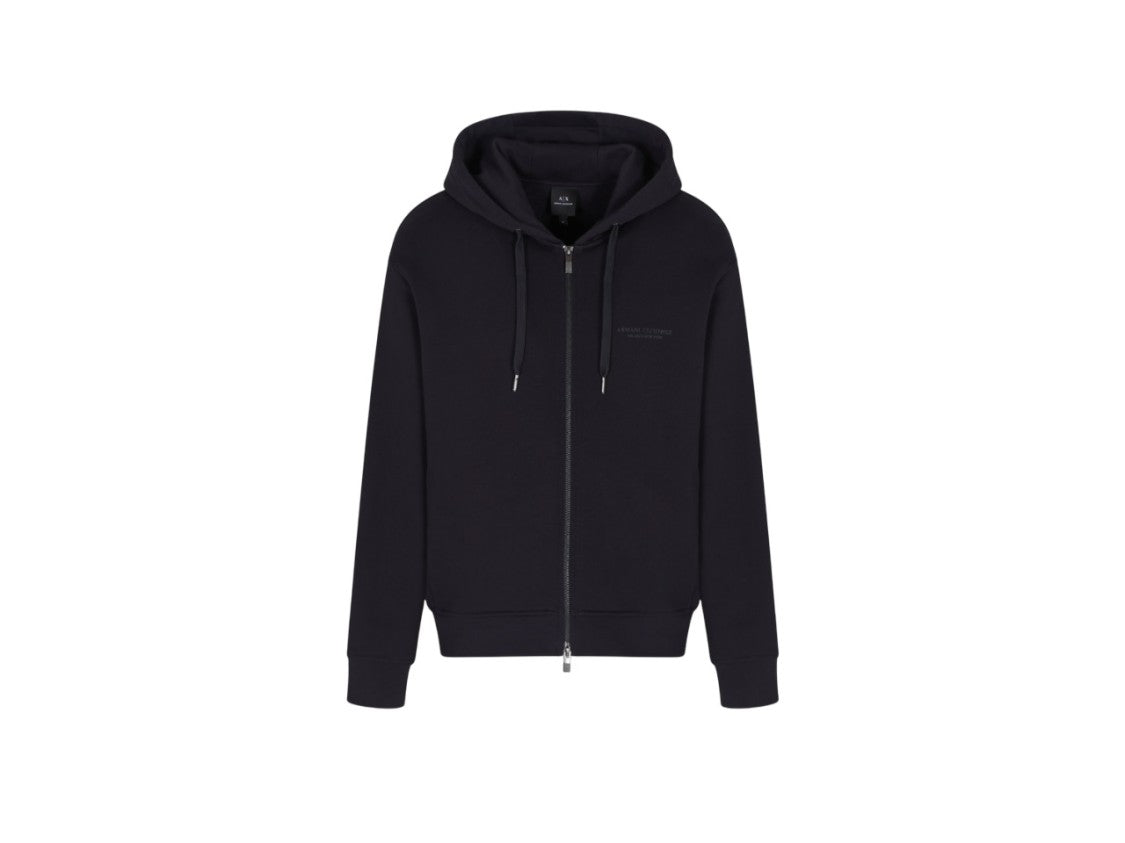Armani Exchange Zip-Up Sweatshirt With Drawstring Hood