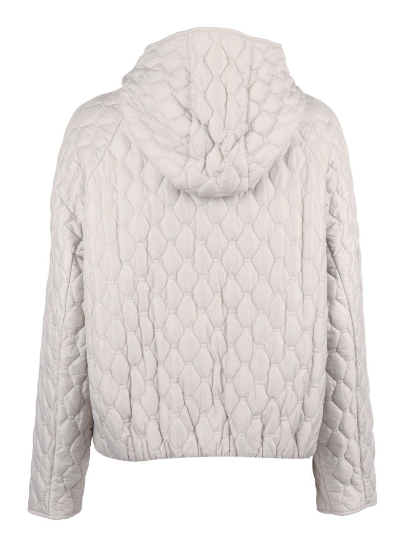 Duno Honeycomb Pattern Hooded Quilted Down Jacket