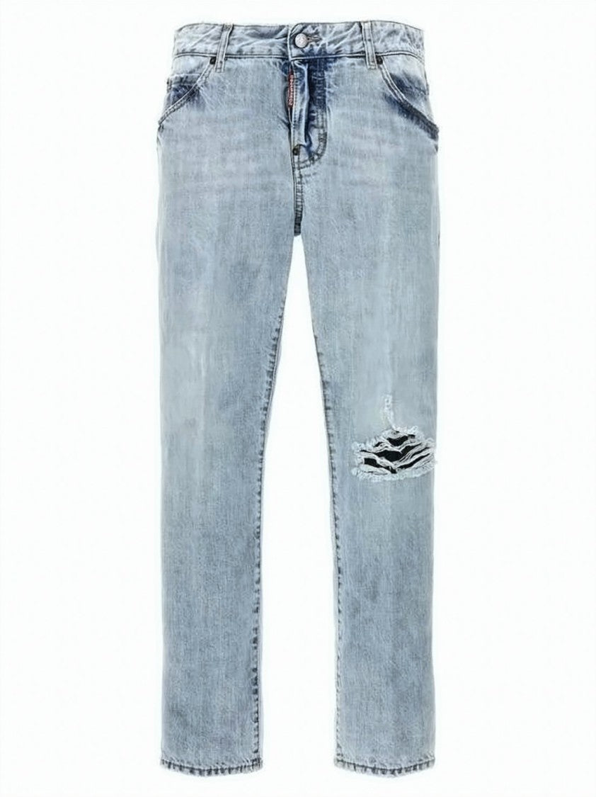 Dsquared2 Light Wash Distressed Denim Pants