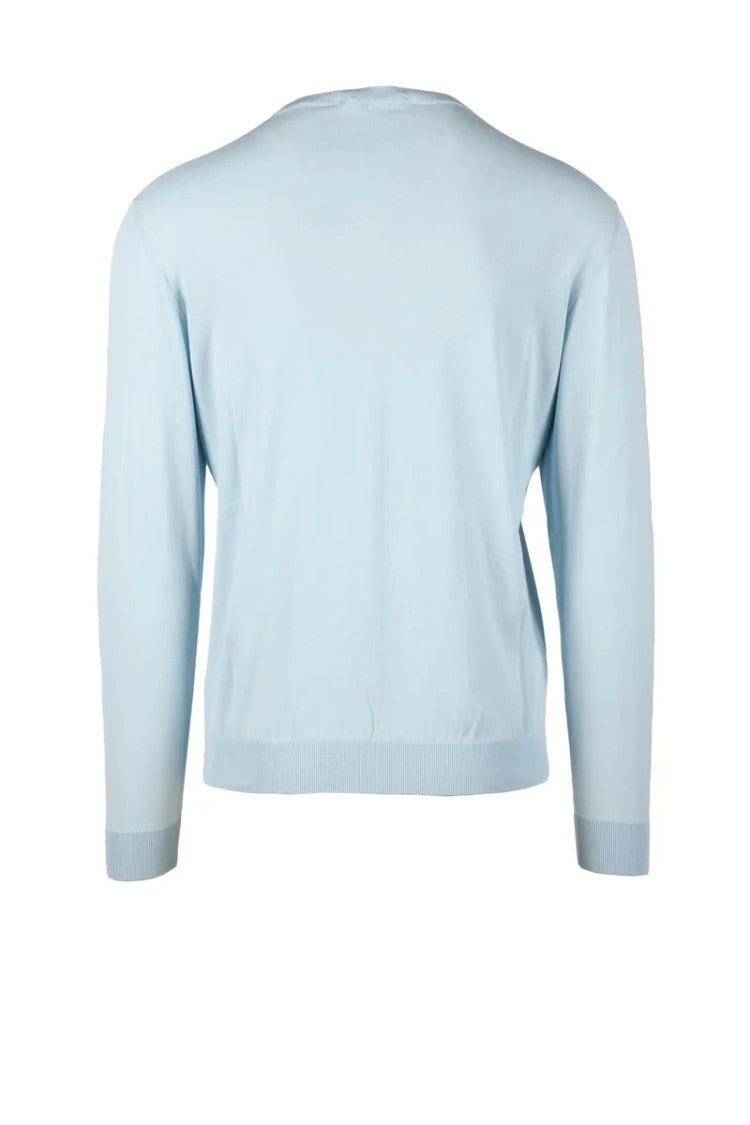 Filippo De Laurentiis Light Blue Cotton Sweater