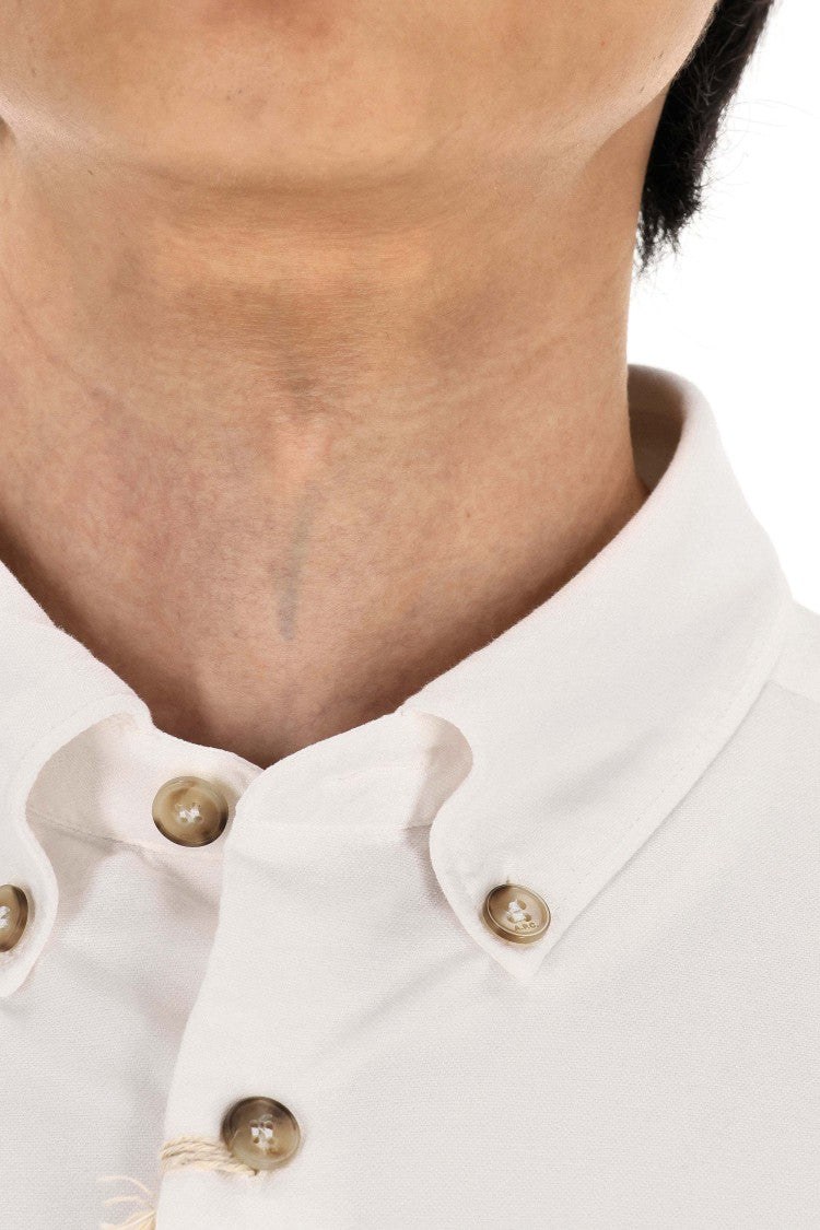 A.P.C. Relax Fit Cotton Piquet Shirt With Pocket