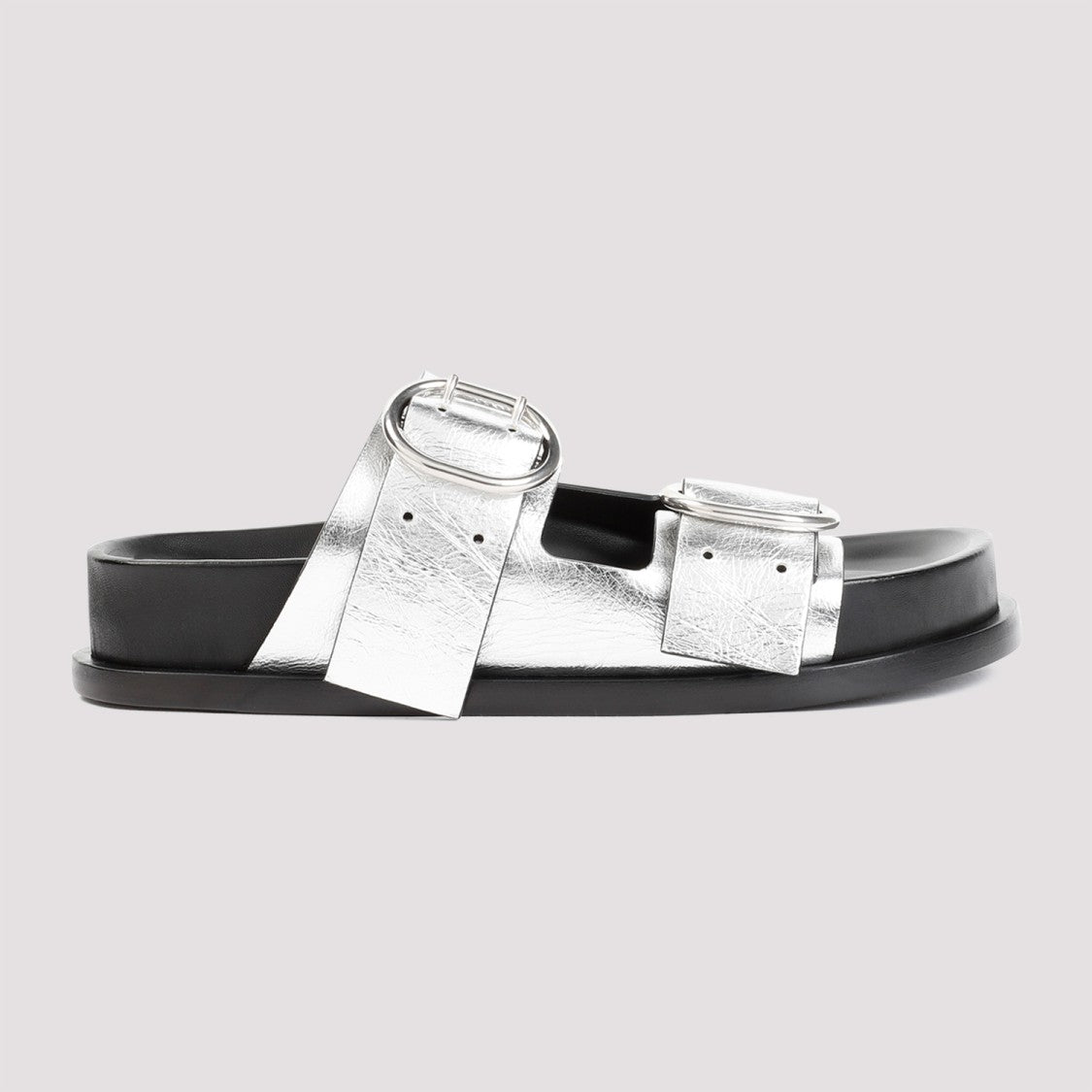 Jil Sander Silver Moon Leather Sandals