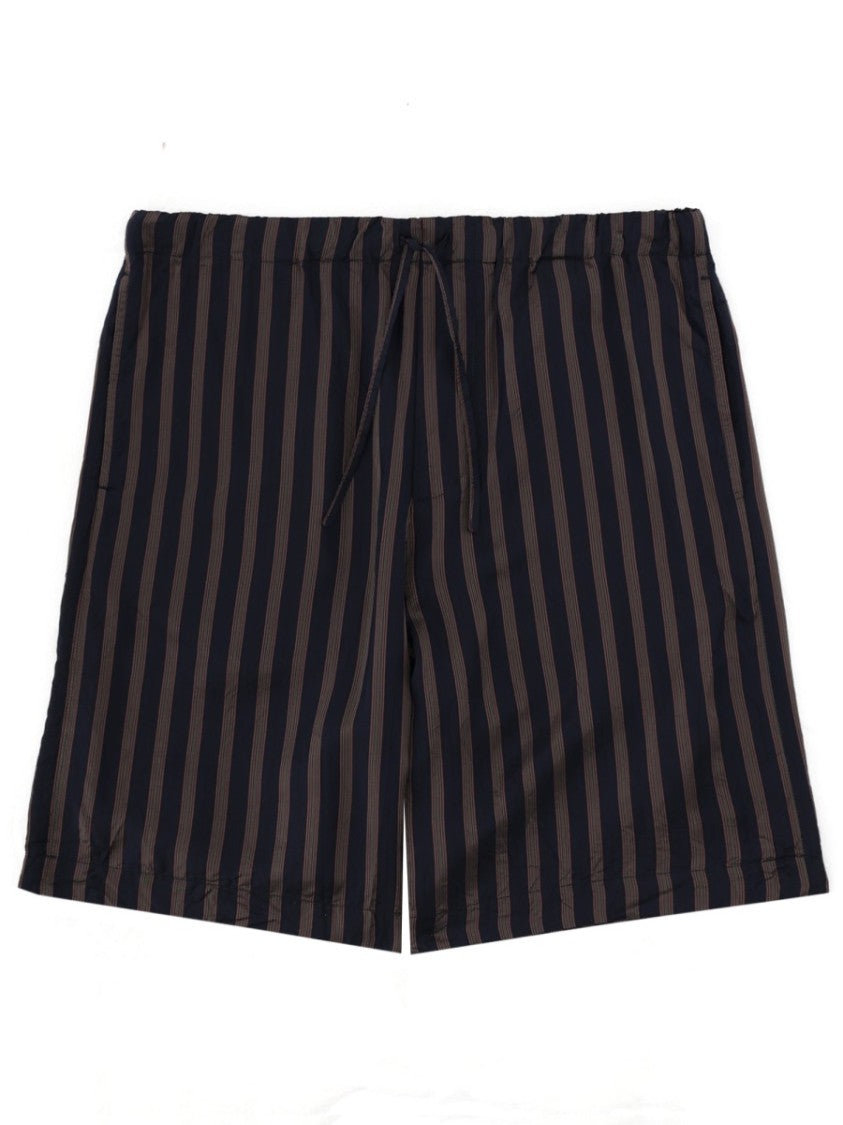 Dries Van Noten Neutrals Piperi Vertical Striped Cupro Shorts