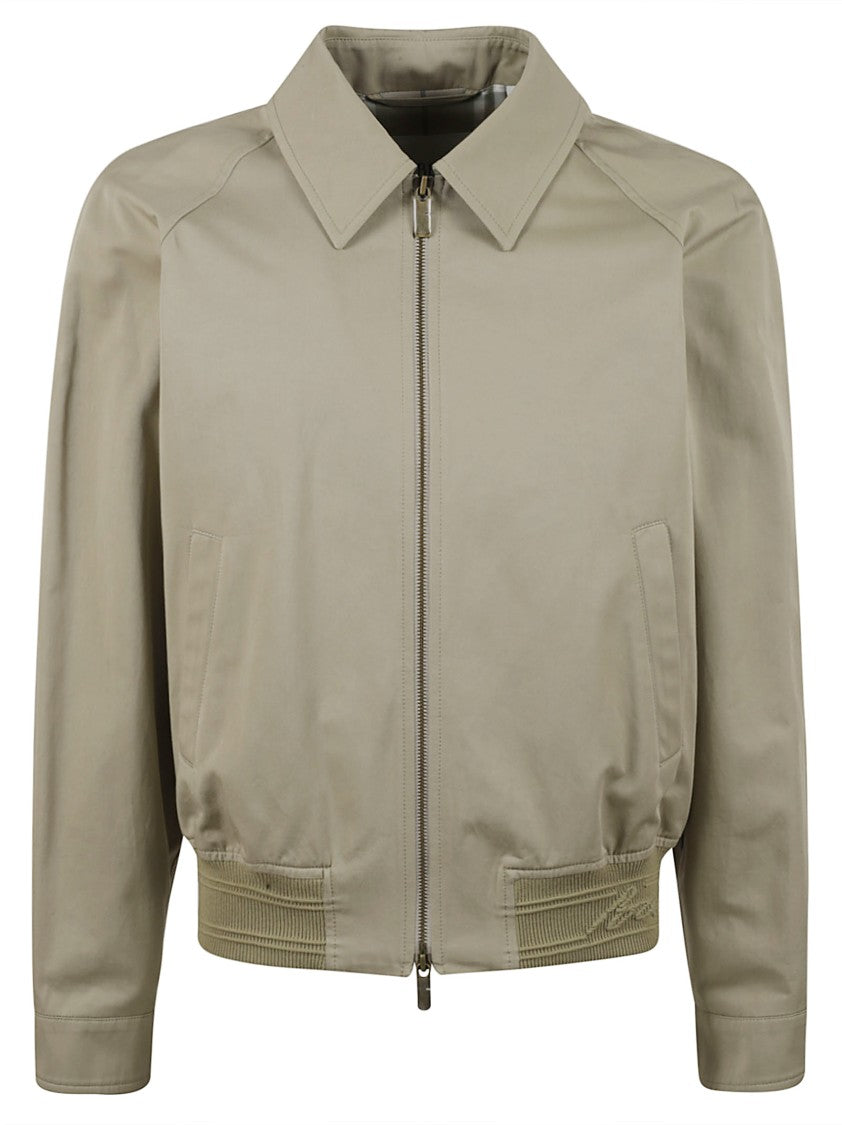Burberry Zip-Front Coat With Ribbed Detail