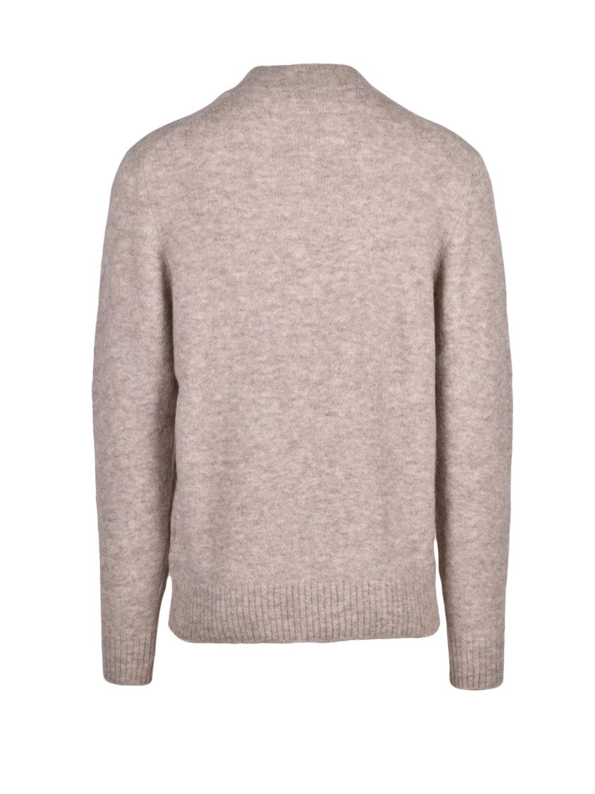 Ballantyne Beige Alpaca-Blend Crewneck Sweater