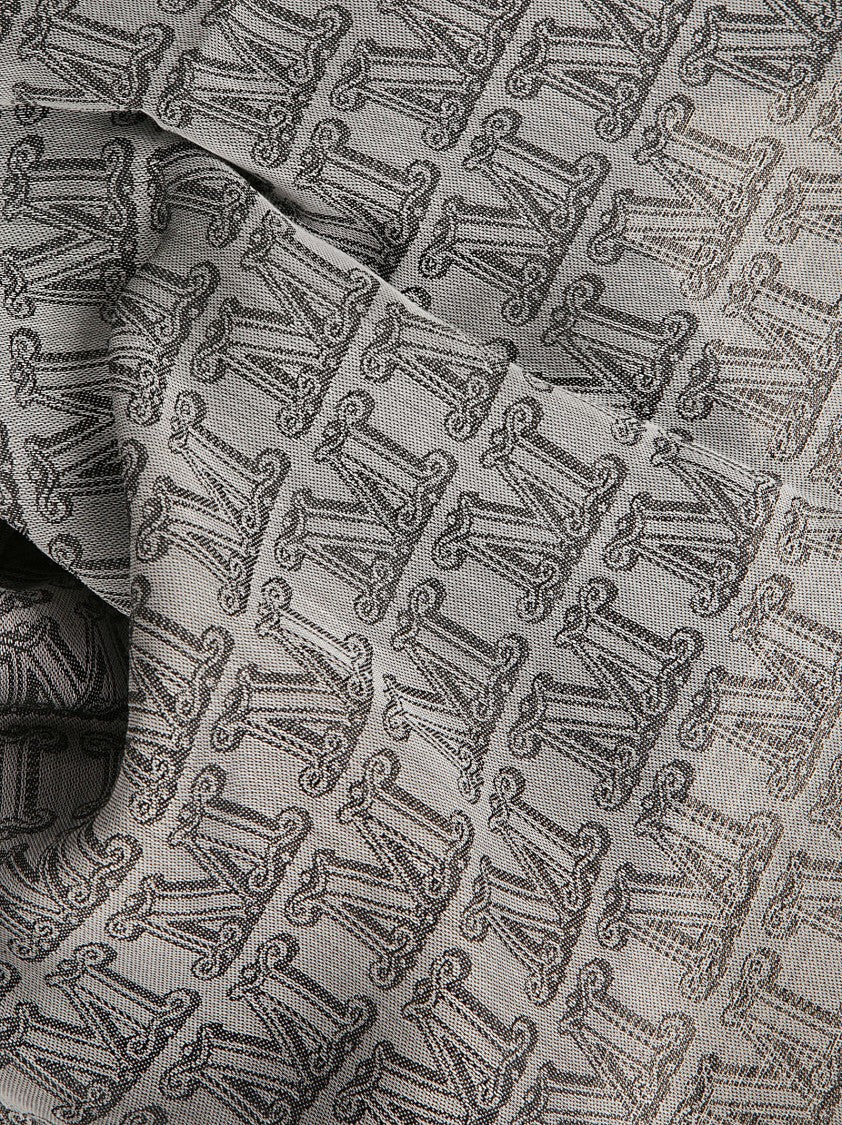 Max Mara Luxurious Silk-Cotton Blend Scarf With Delicate Fringing