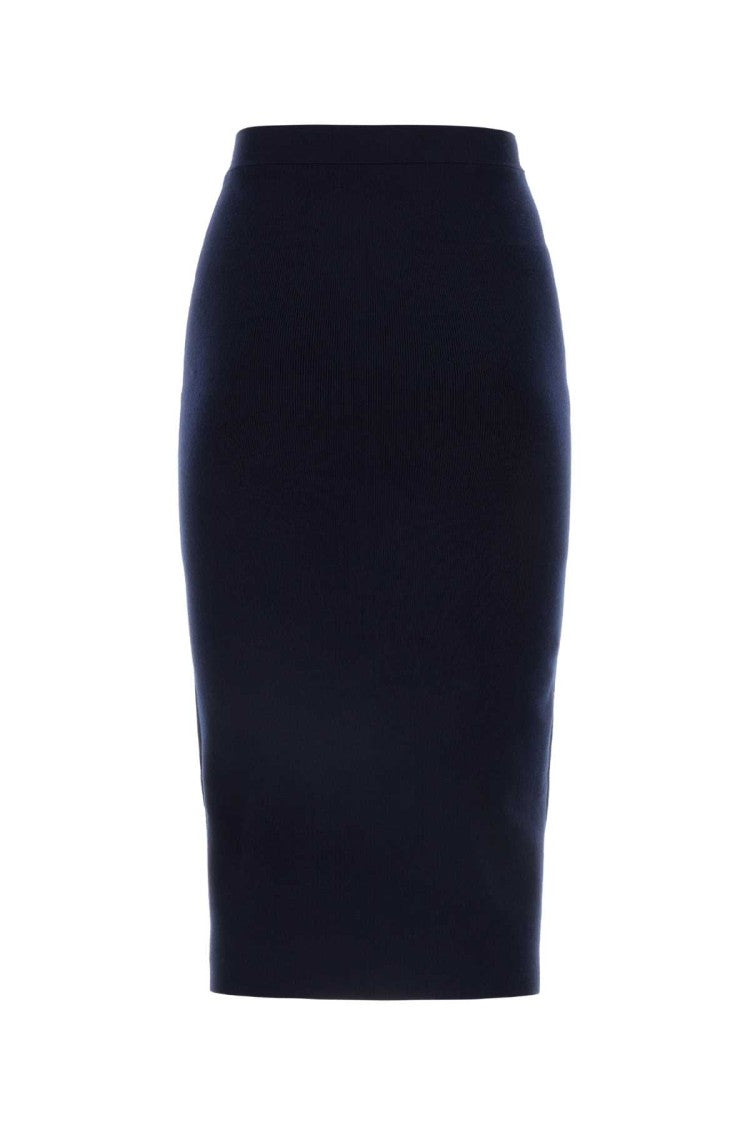 Bottega Veneta Midnight Blue Cashmere Blend Skirt