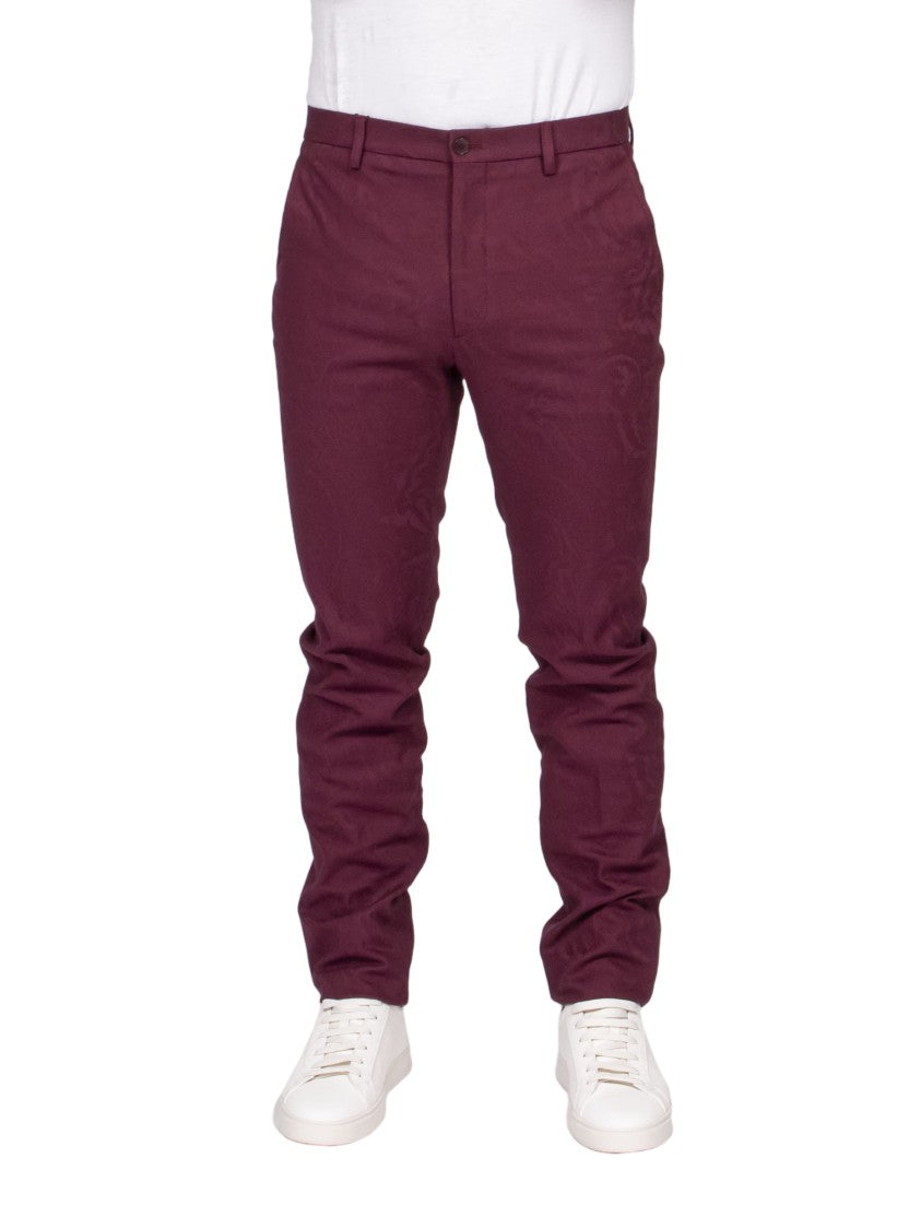 Etro Roma Burgundy Slim-Fit Pants