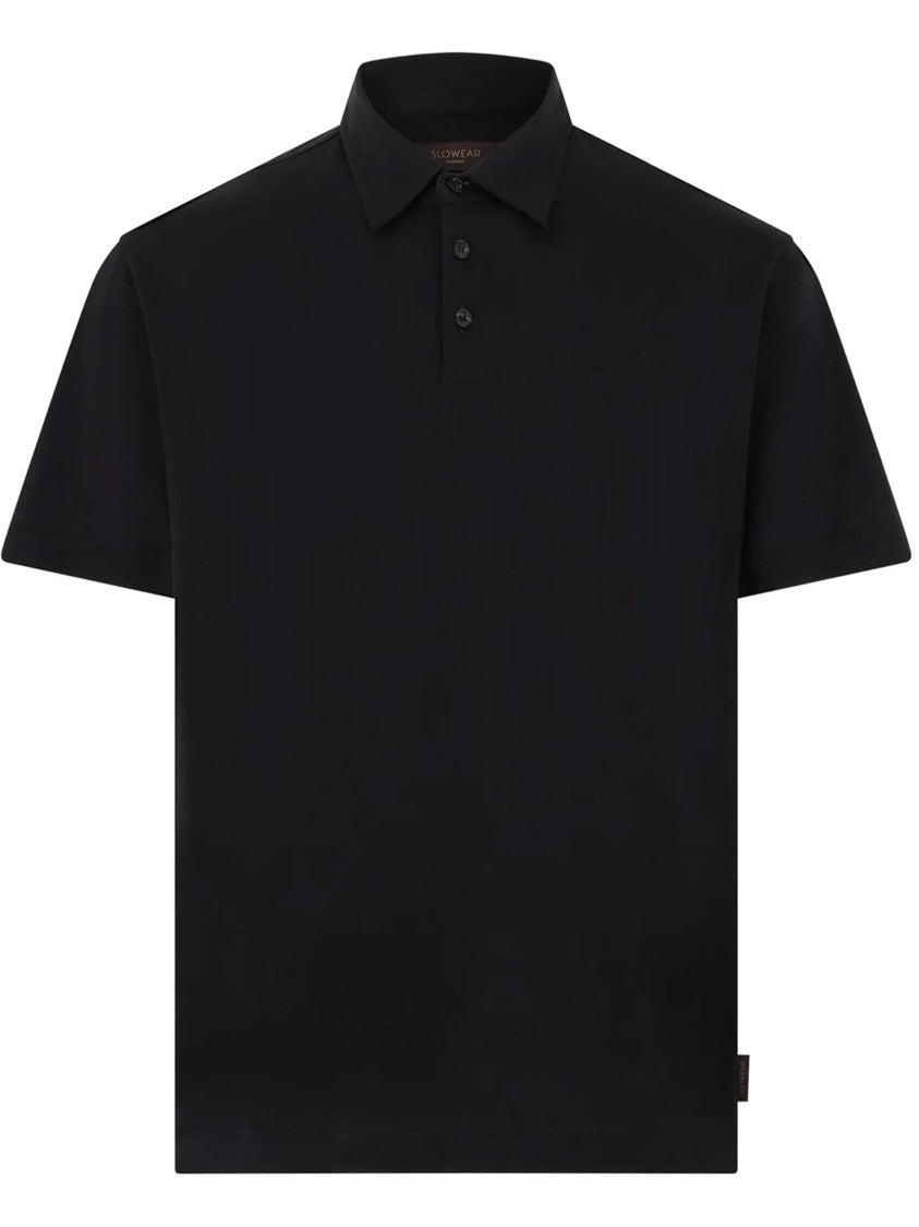 Zanone Black Classic Pima Cotton Polo Shirt