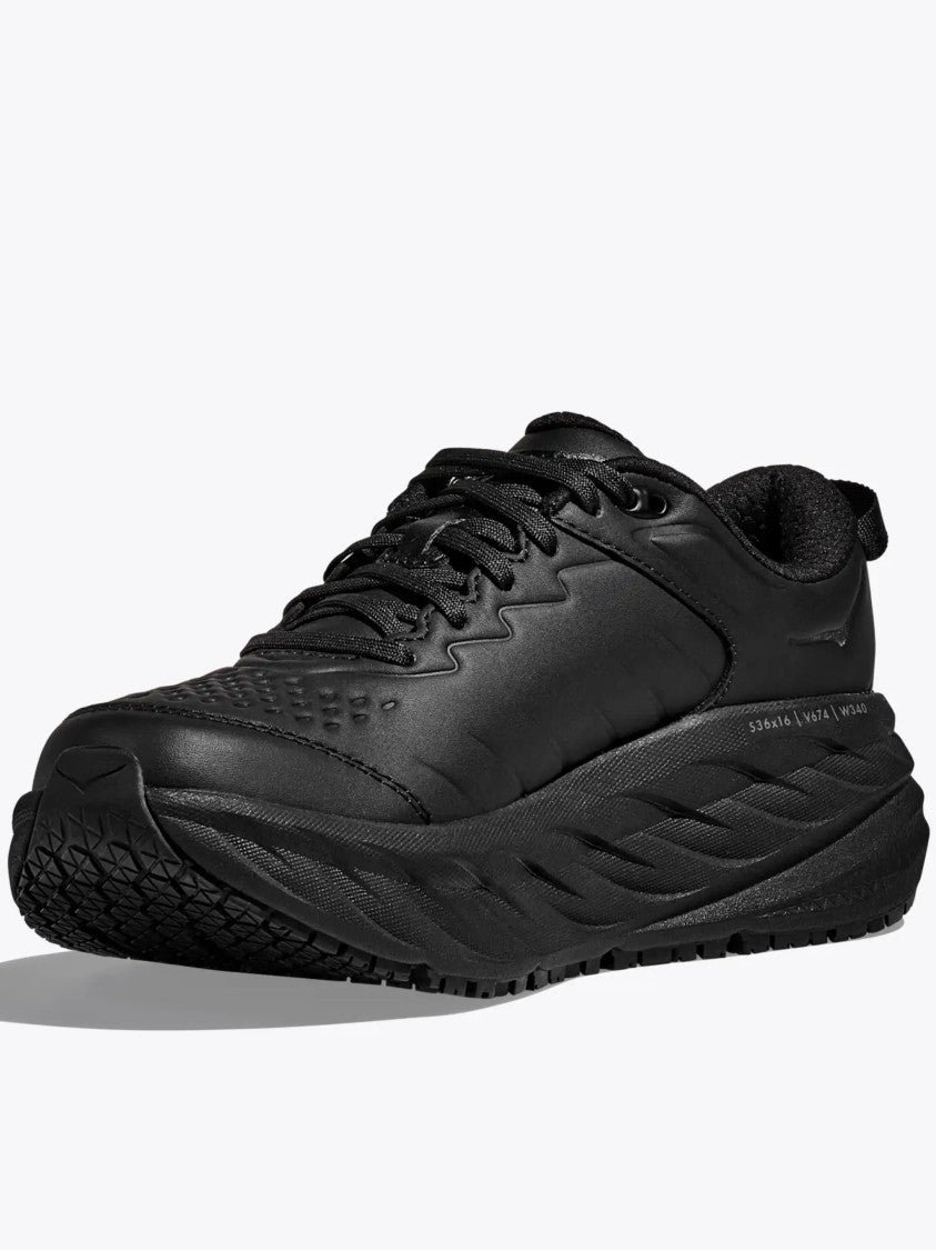 Hoka Black Cushioning Shoes With Wave-Pattern Sole And Comfort Features