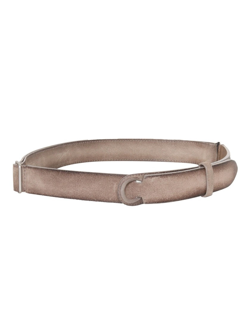 Claudio Orciani Cloudy Soft Suede Minimalist Belt