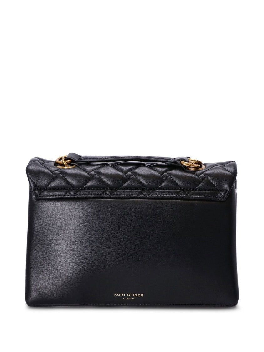Kurt Geiger Quilted Calf Leather Shoulder Bag With Gold-Tone Clasp