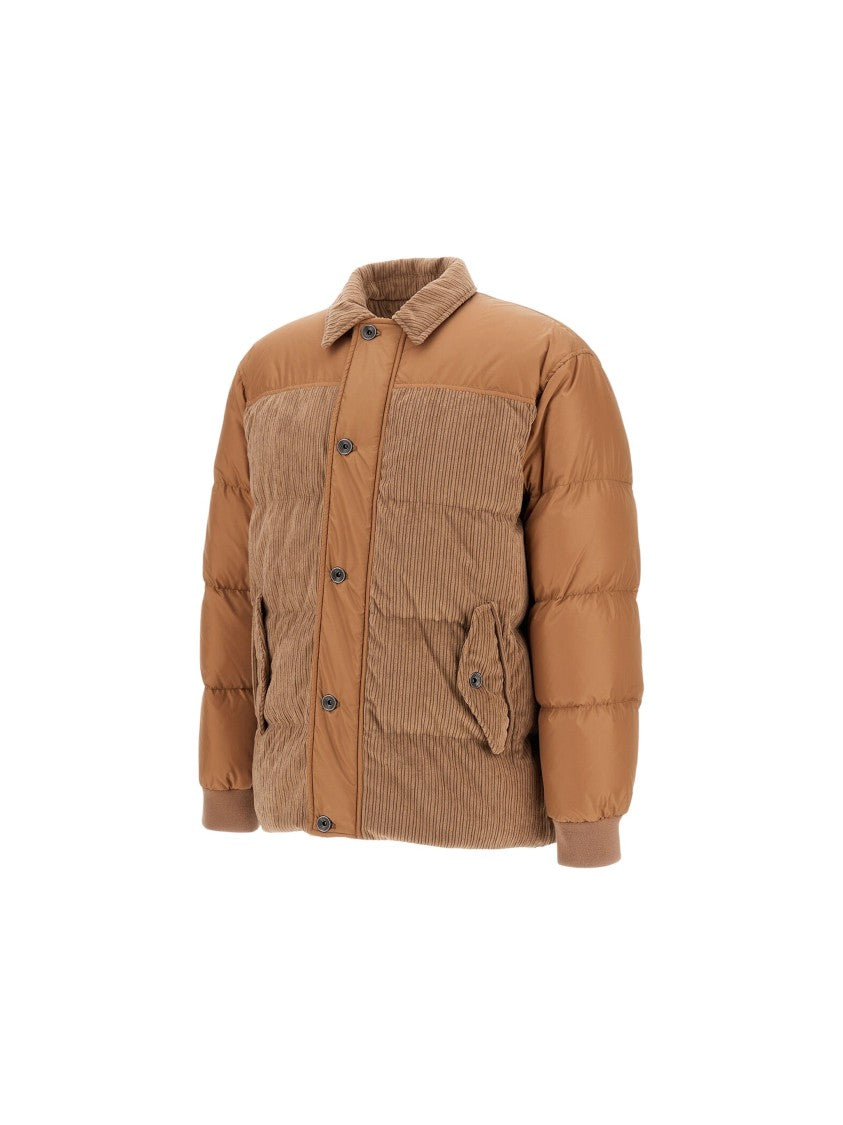 Herno Wide-Ribbed Corduroy Jacket With Down Padding And Polartech Technology