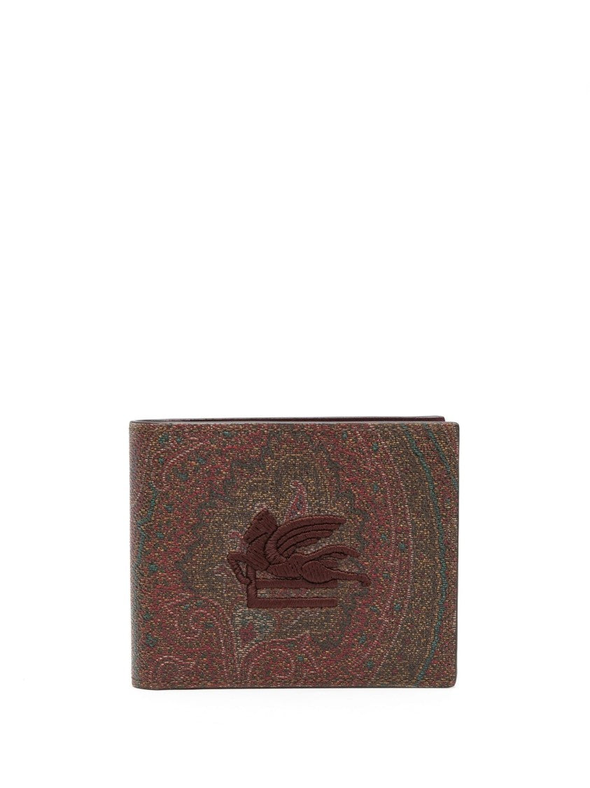 Etro Richly Detailed Paisley Pattern Wallet