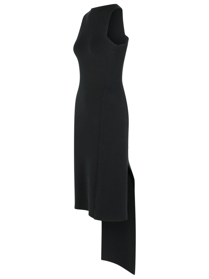 Courrèges 'Oblique' Dress In Black Viscose Blend