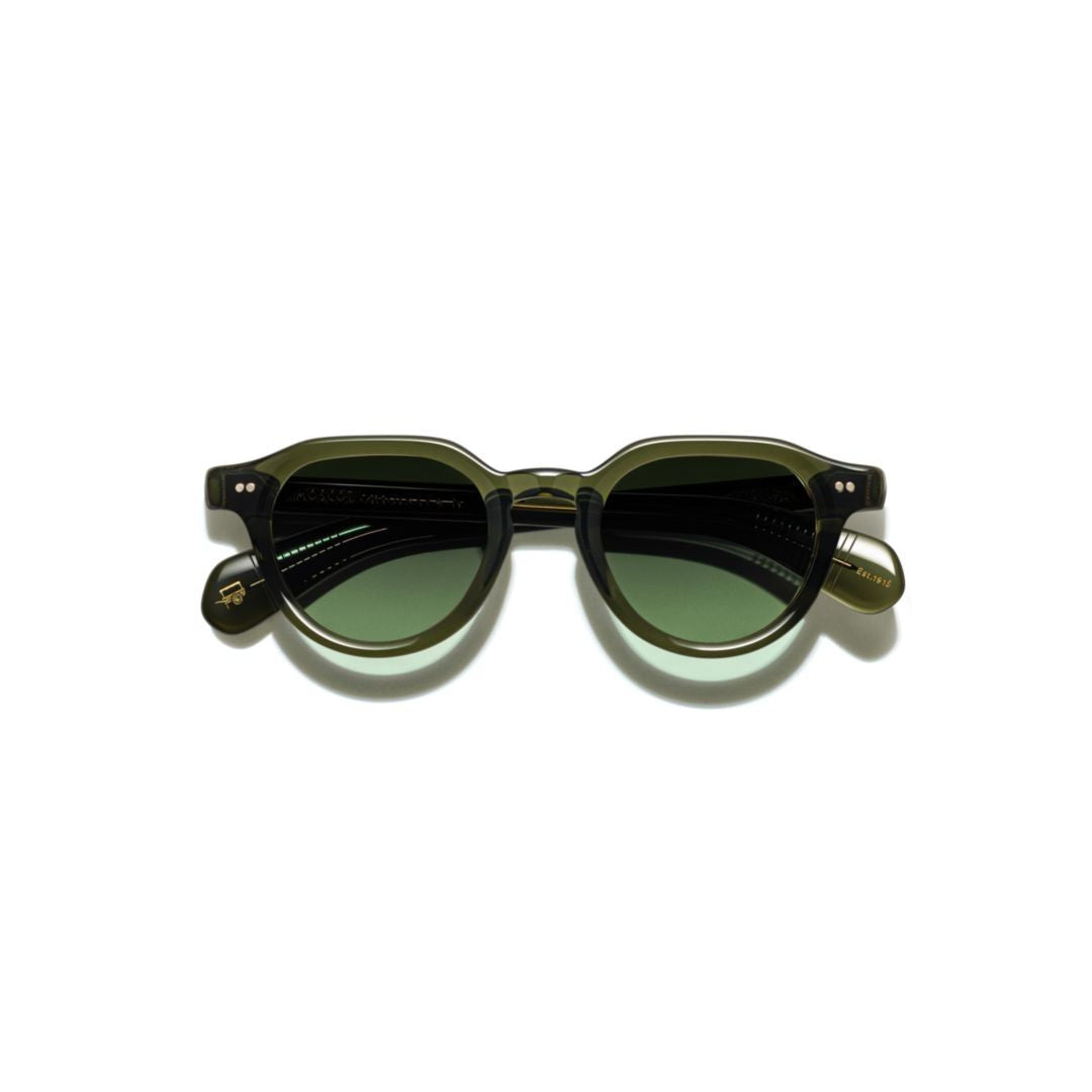 Moscot Or-Bai-S Baitsim Sun Glossy Black Round Frame Sunglasses
