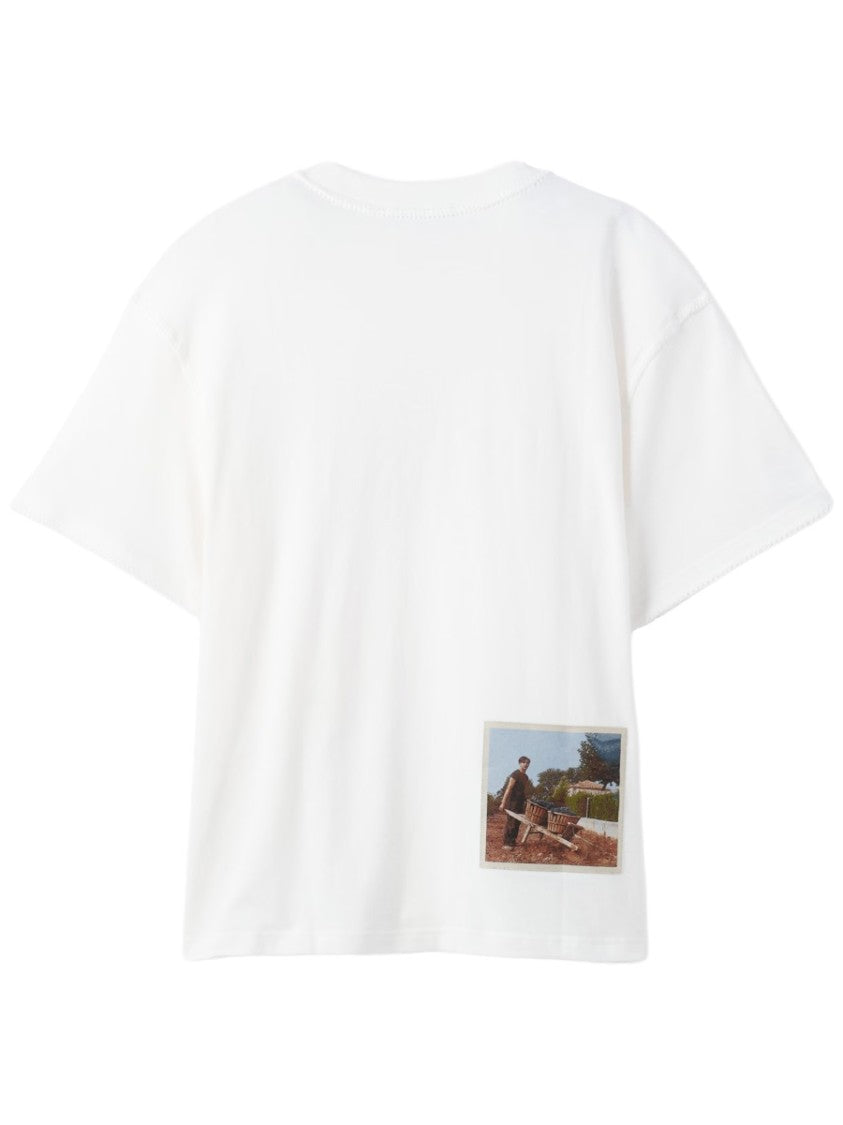 Jacquemus White Photographic Print Cotton-Blend T-Shirt