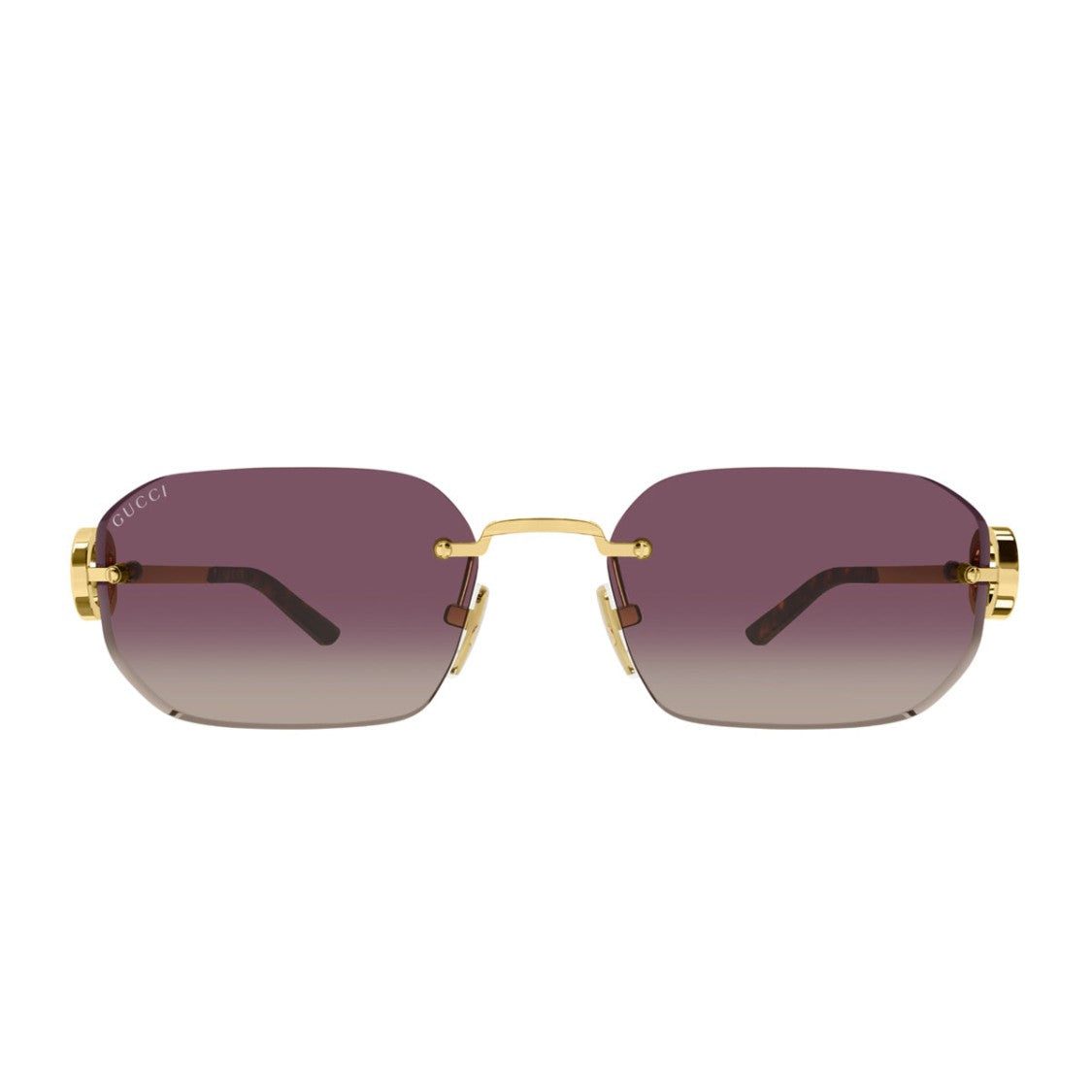 Gucci Gold Gg2228s Linea Emblem Metal Sunglasses