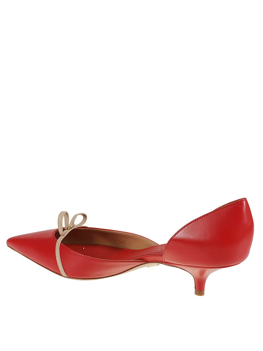 Ferragamo Pointed Toe Pumps With Bow Accent