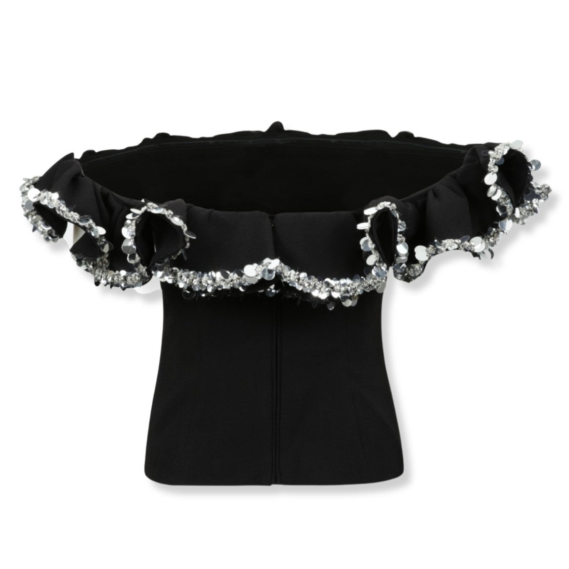 Rotate Rotate Crêpe Ruffle Top