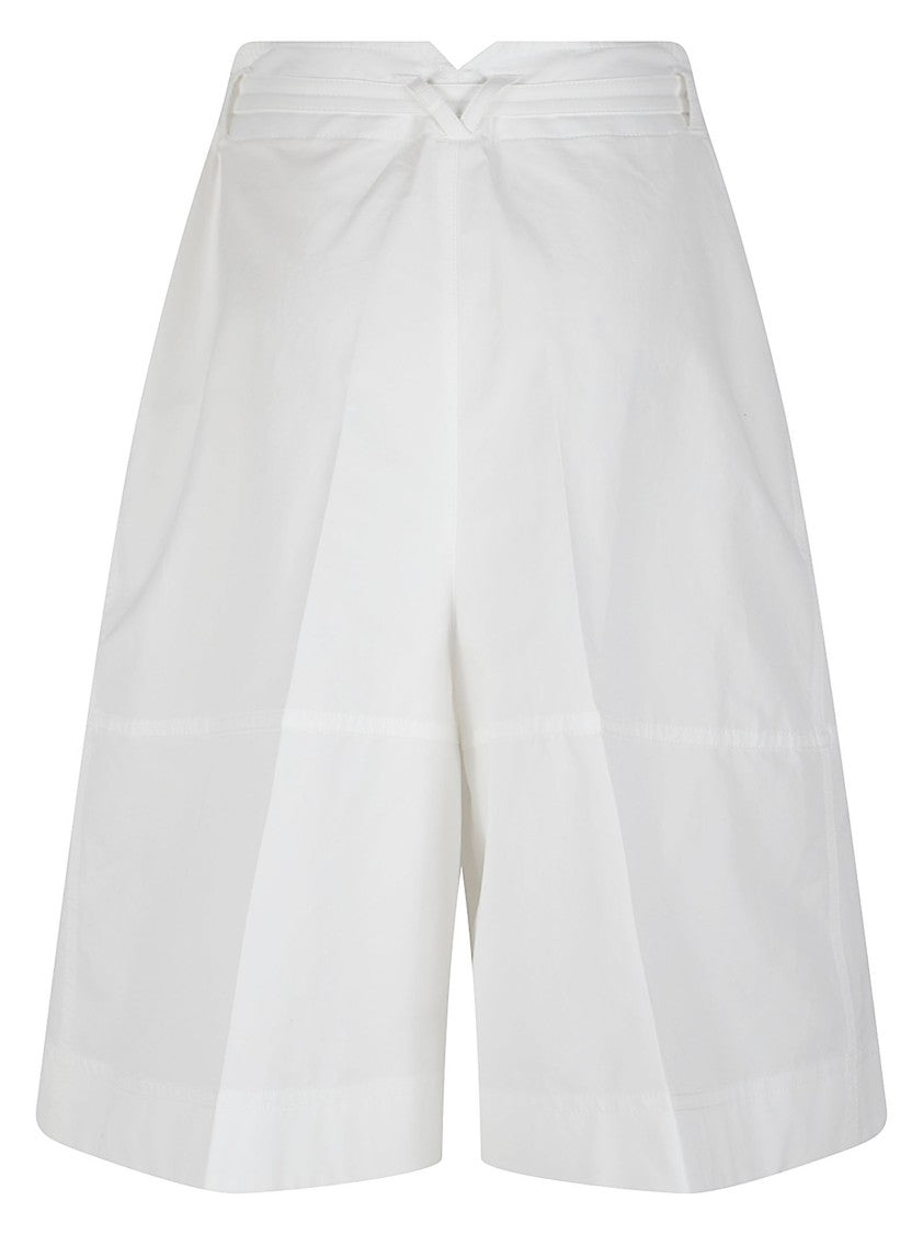Bottega Veneta High-Waisted Wide-Leg Pleated Shorts