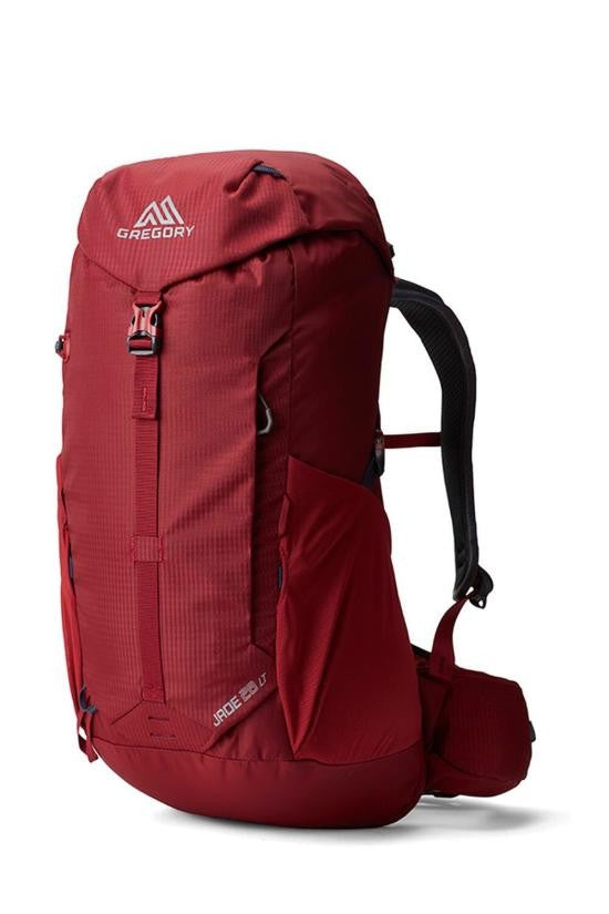 Gregory Structured Red Backpack With Buckle Closure And Padded Straps