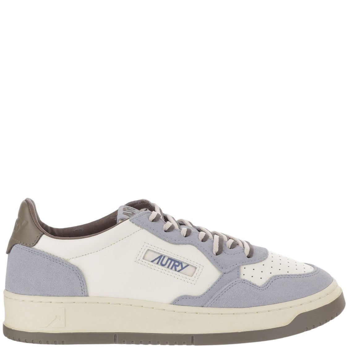 Autry Low Leather Sneakers With Suede Overlays