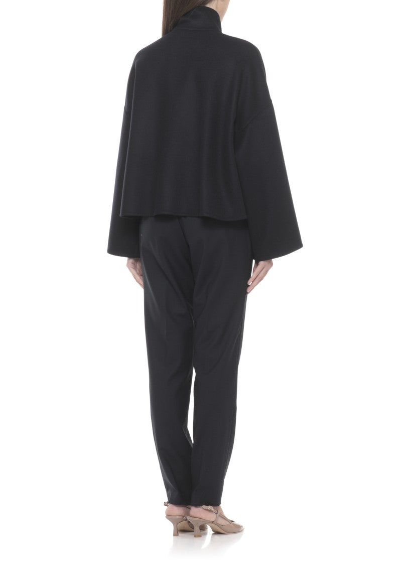 Fabiana Filippi Blue Virgin Wool Zip Jacket