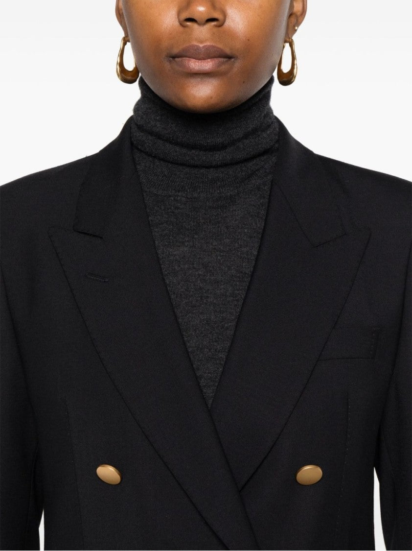 Tagliatore Double-Breasted Black Suit