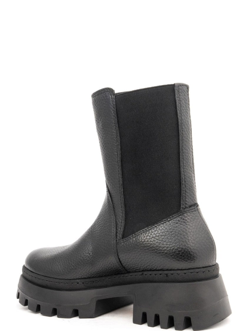 La Conte Textured Leather Ankle Boots