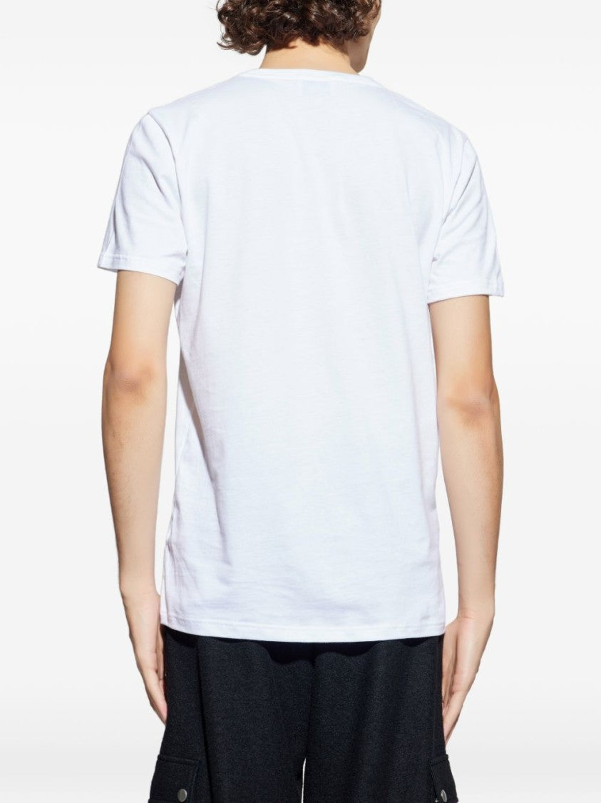 Vivienne Westwood White Crew Neck T-Shirt With Gold Embroidered Logo