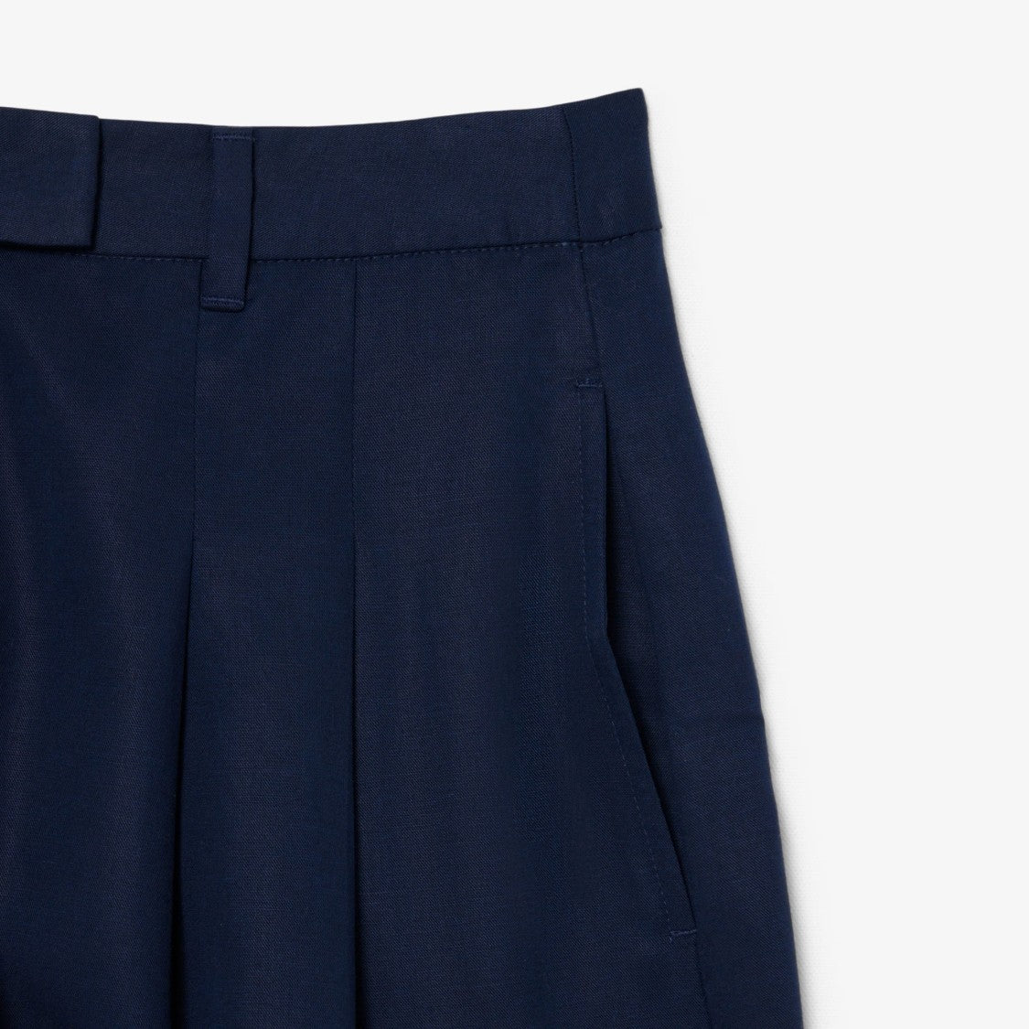 Lacoste Tailored High-Waist Shorts With Self-Tie Belt