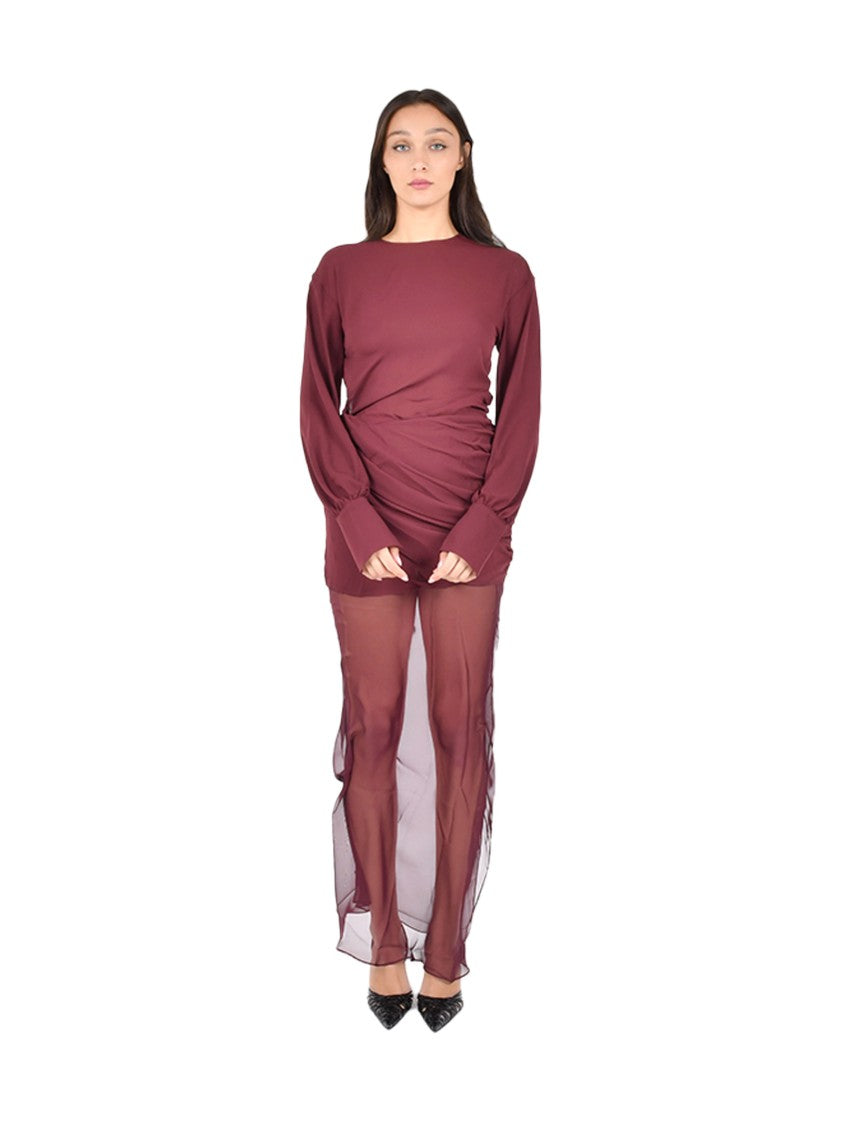 Nensi Dojaka Long Dress With Draped Bodice