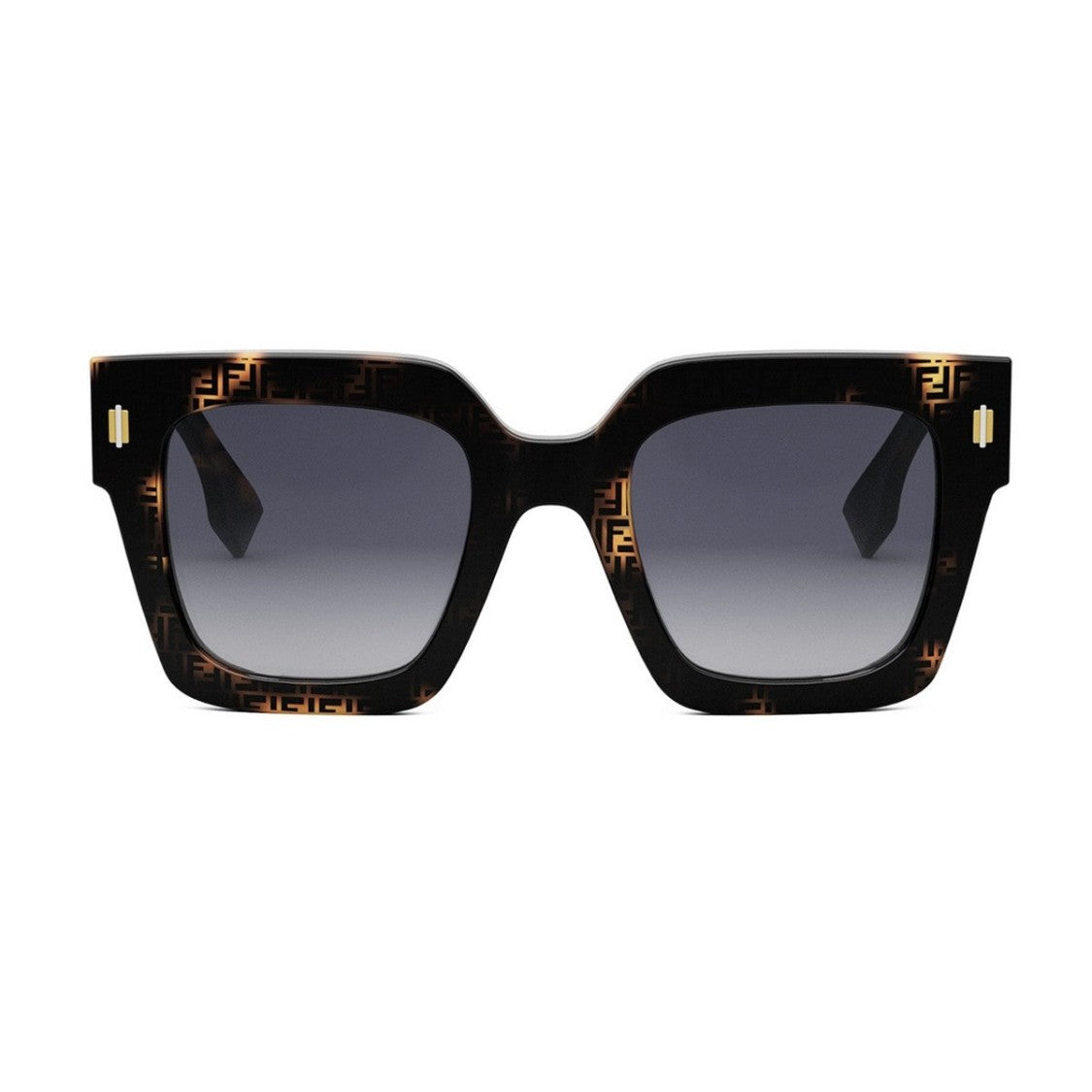 Fendi Havana Fendi Roma Oversized Acetate Sunglasses