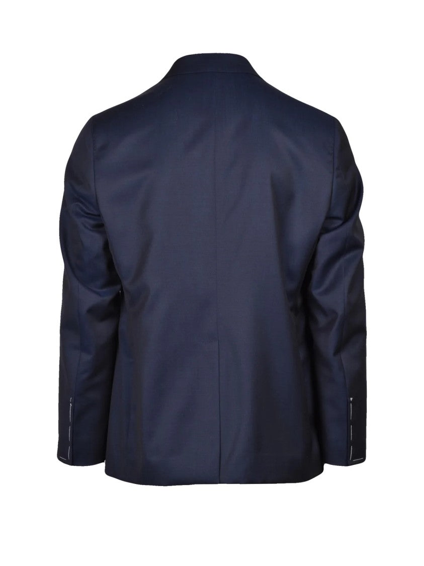Sartoria Latorre Navy Two-Piece Virgin Wool Suit