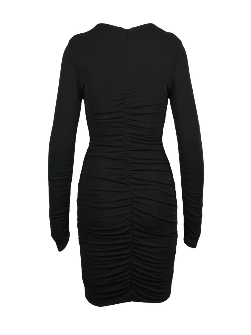 Pinko Black Viscose Fototurbo Stretch Mini Dress