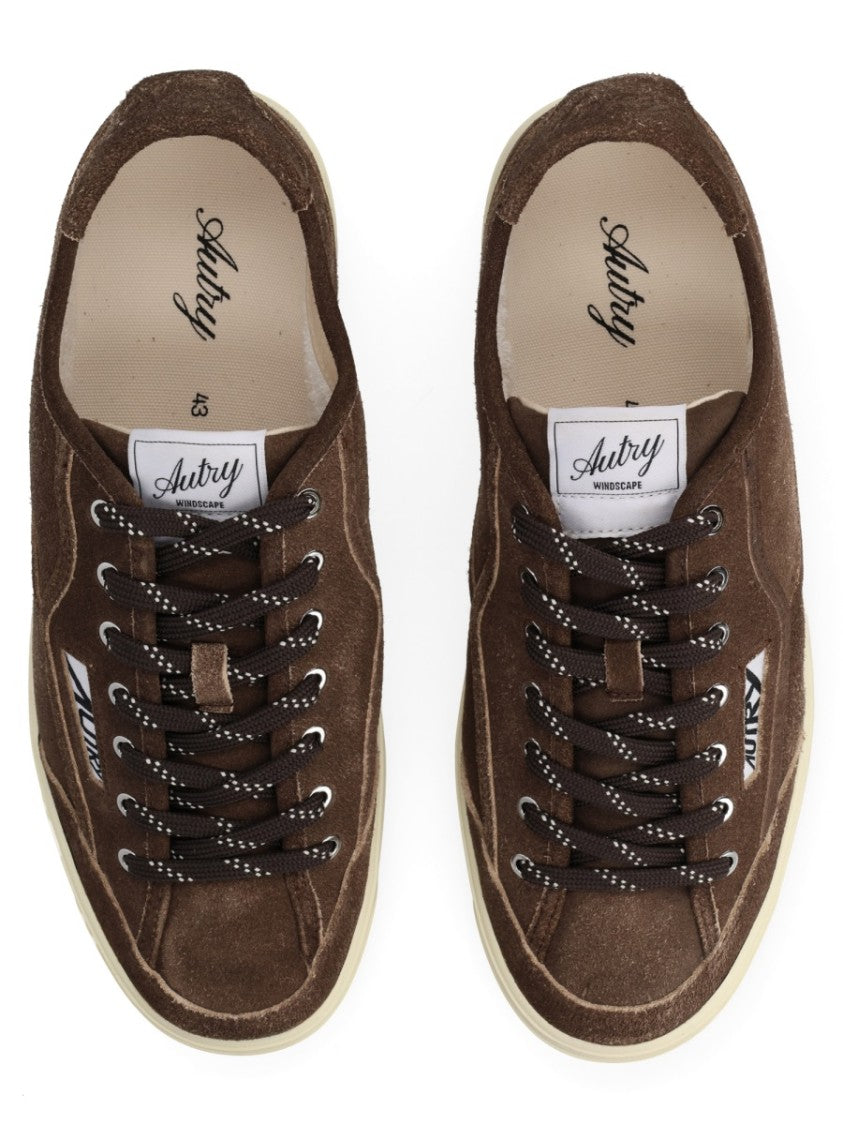 Autry Black Low-Top Suede Leather Sneakers
