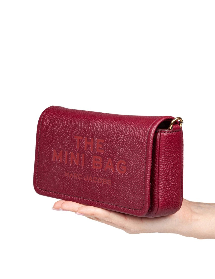 Marc Jacobs The Mini Bag In Leather, Cherry Color