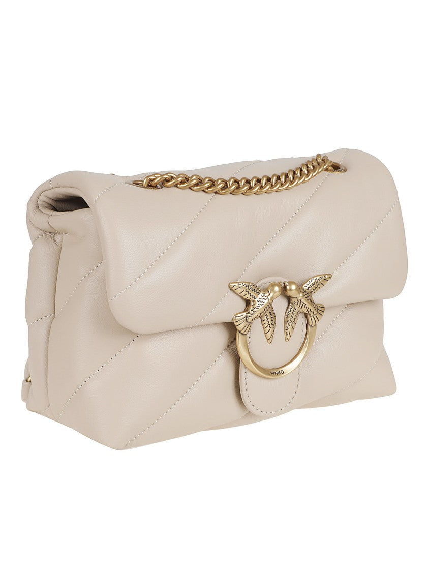 Pinko Quilted Calfskin Shoulder Bag