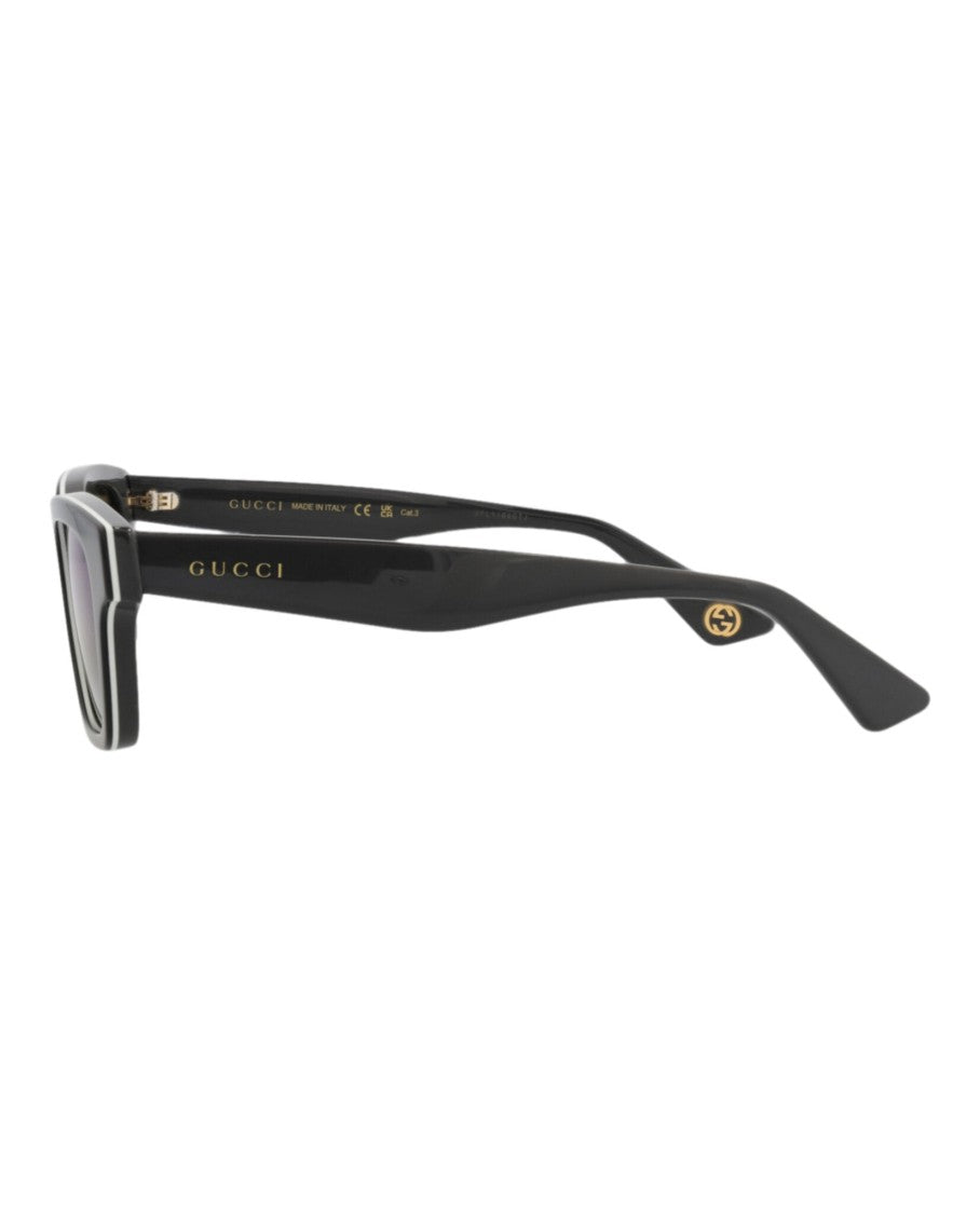 Gucci Square-Frame Sunglasses With Saddle Nose Bridge