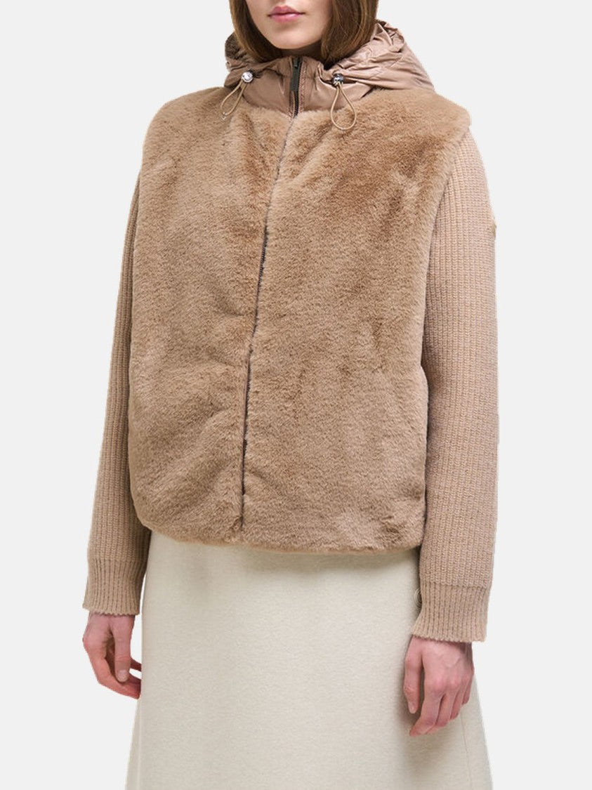 Colmar Faux Fur Quilted Short Jacket