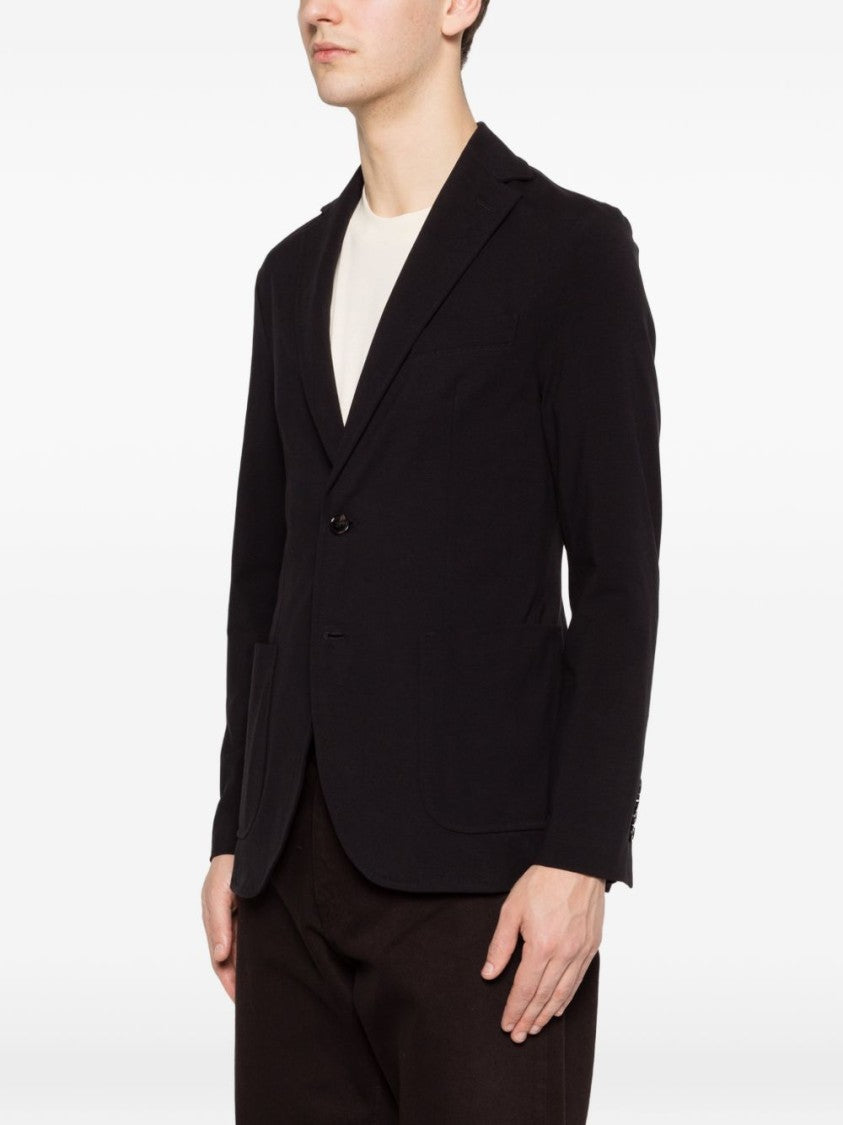 Circolo 1901 Tailored Black Blazer With Two-Button Fastening And Notched Lapels