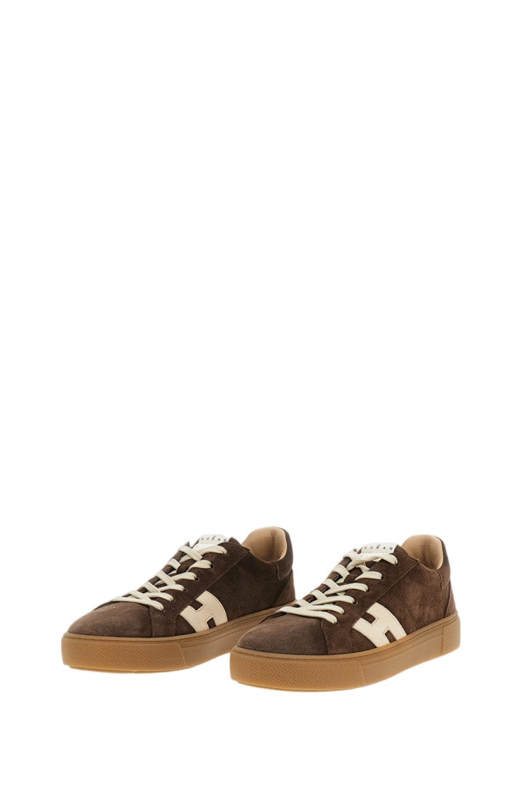 Hogan Brown Suede Leather Skater Sneakers