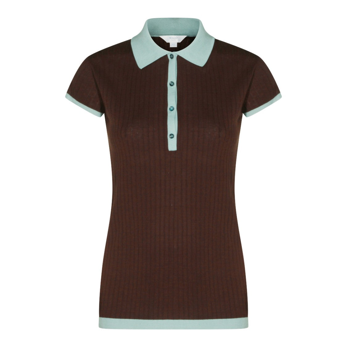 Malo Brown Cotton Stretch Polo Shirt