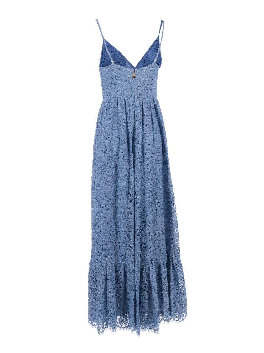 Michael Kors Corded Lace Ruffled Maxi Dress