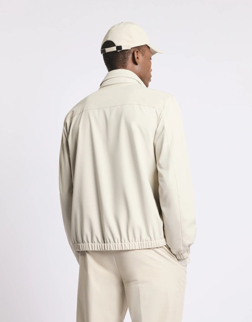 Fay Tailored High-Collar Travel Jacket With Concealed Closure