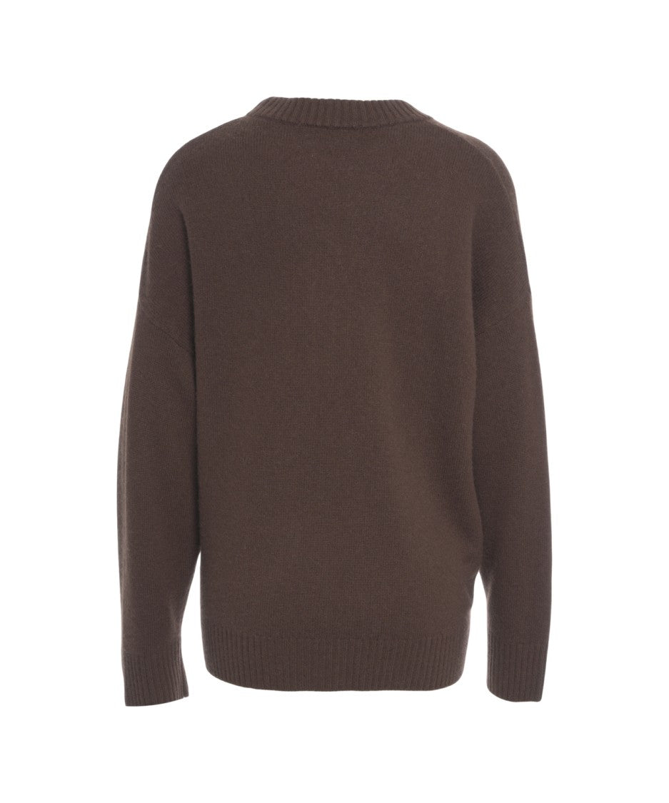 Crush Oversized Cashmere Sweater With Ribbed Details