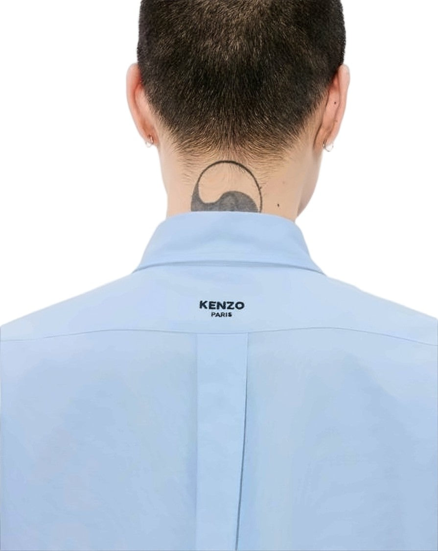 Kenzo Light Blue Long-Sleeve Button-Down Shirt