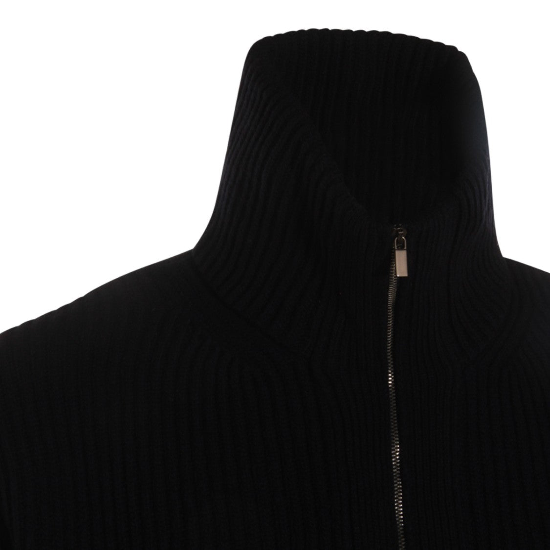 Altea Ribbed Knit Black Sweater